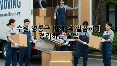 수원 영통구 이사 후 깔끔하게 정리하는 꿀팁!